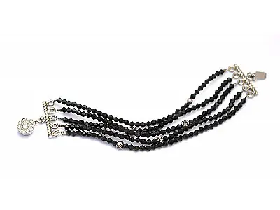 Obsidian multi strands bracelet