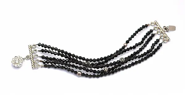 Obsidian multi strands bracelet