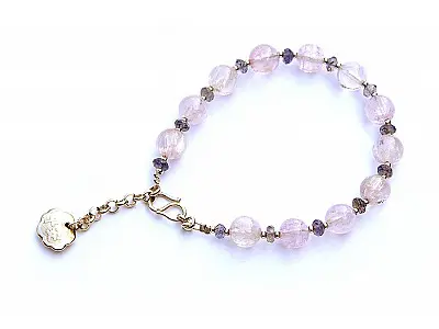 Kunzite Sterling Silver Peaceful Lock Bracelet