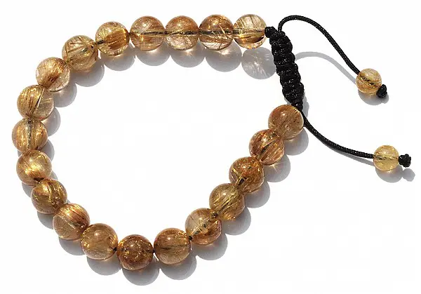 Rutilated Quartz Beads Bracelet