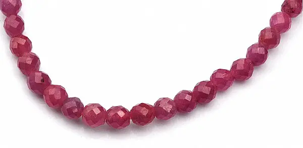 Ruby Faceted Beads Bracelet