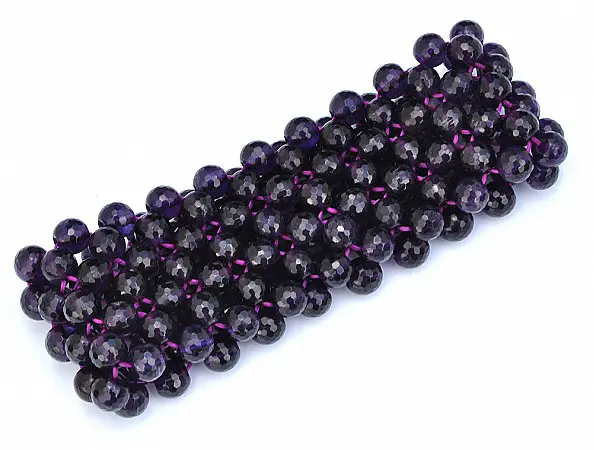 Amethyst Faceted Beads Bracelet