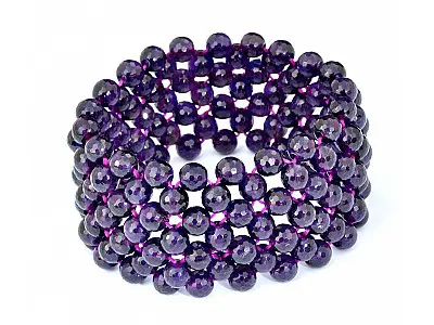 Amethyst Faceted Beads Bracelet