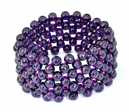 Amethyst Faceted Beads Bracelet