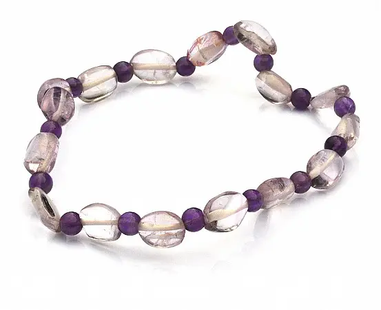 Amethyst and Clear Quartz Bracelet