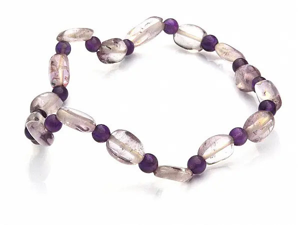 Amethyst and Clear Quartz Bracelet