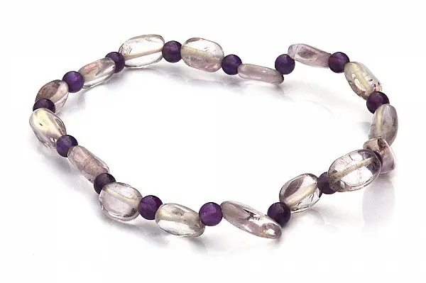 Amethyst and Clear Quartz Bracelet