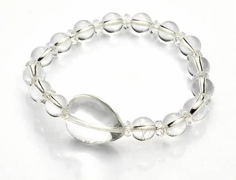 ブレスレット Numbering Clear Quartz Bracelet with Wavy Heart#5939 5BNY881 Clear Quartz Hearts Bracelet - Etsy