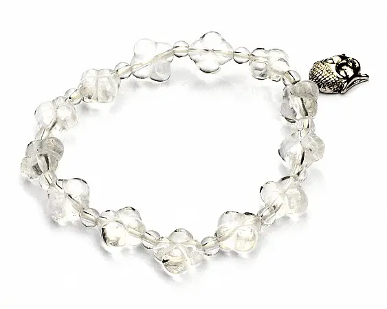 Clear Quartz and Silver Bracelet