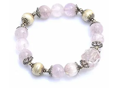 Kunzite Silver Bracelet