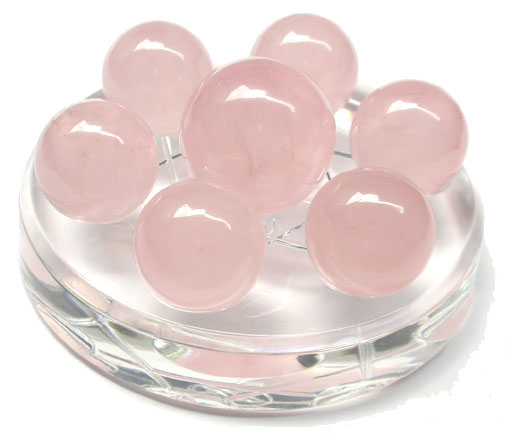 Rose Quartz Spheres Star of David