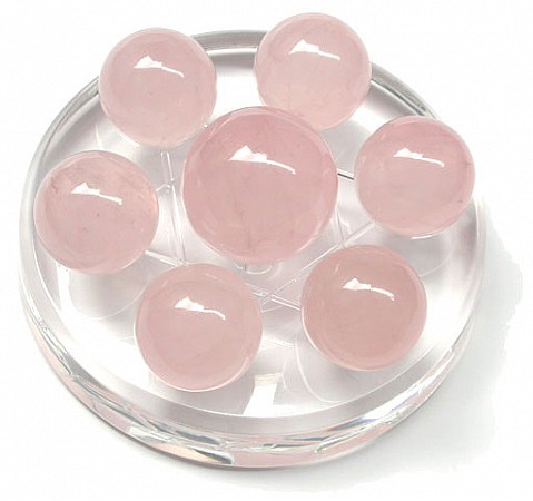 Rose Quartz Spheres Star of David