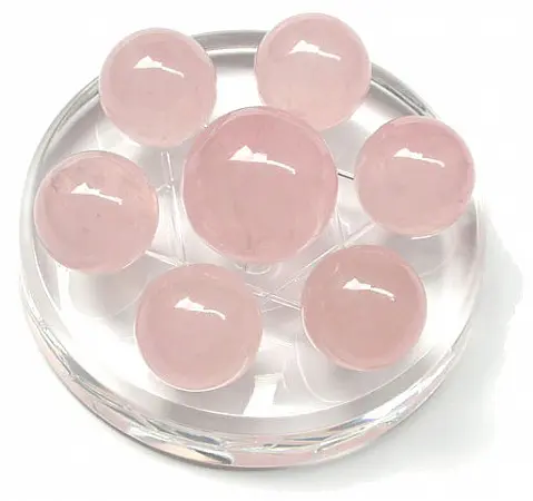 Rose Quartz Spheres Star of David