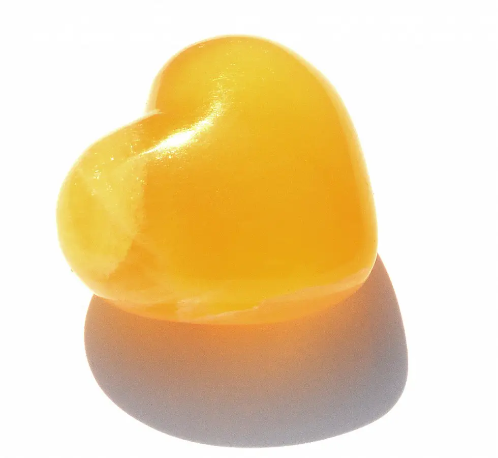 Orange Calcite Heart