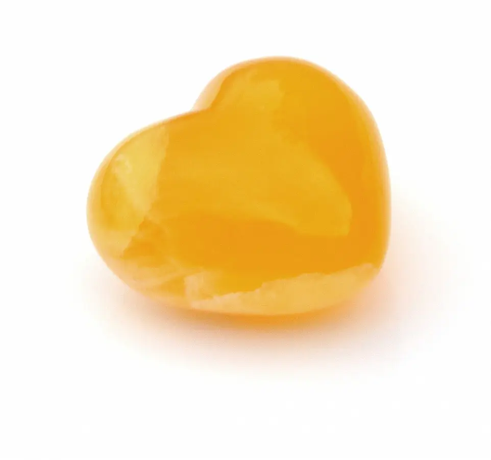 Orange Calcite Heart