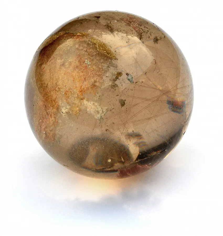 Rare Golden Rutilated Quartz Sphere