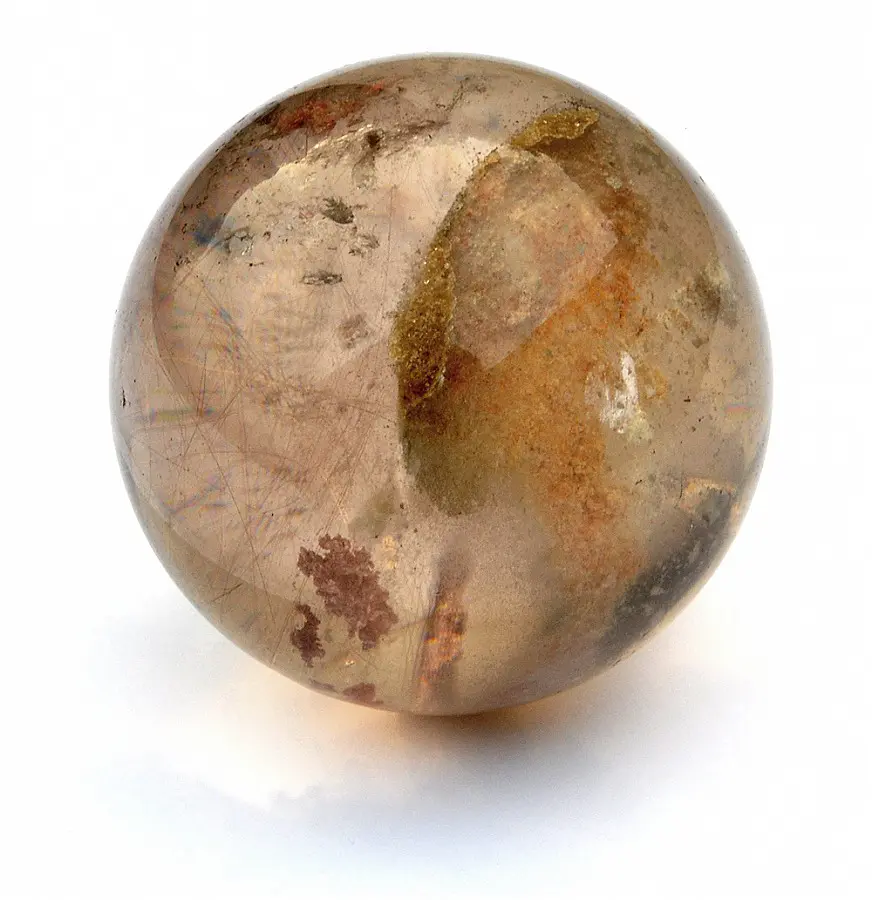 Rare Golden Rutilated Quartz Sphere