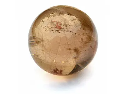 Rare Golden Rutilated Quartz Sphere