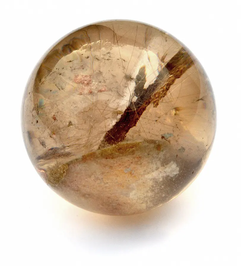 Rare Golden Rutilated Quartz Sphere