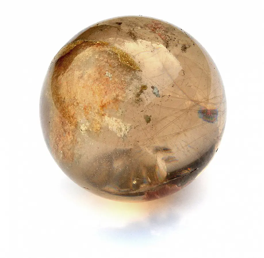 Rare Golden Rutilated Quartz Sphere