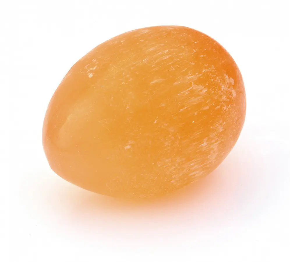 Peach Selenite Egg