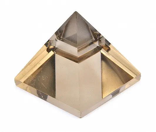 茶黃水晶金字塔