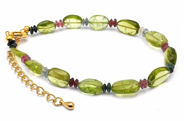 Peridot and Tourmaline Bracelet