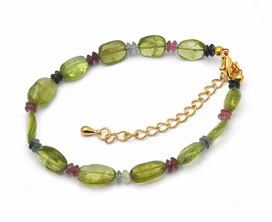 Peridot and Tourmaline Bracelet