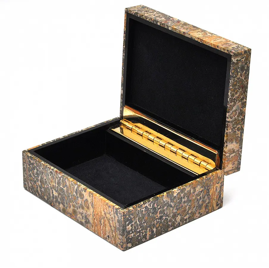 Leopardskin Jasper Jewelry Box