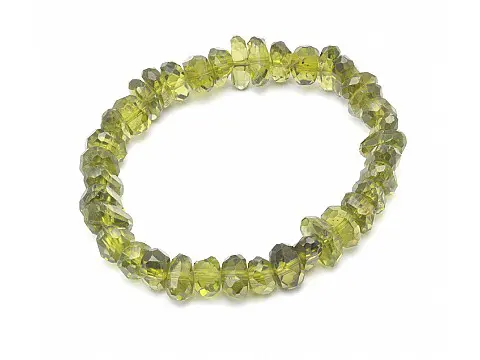 Peridot Faceted Beads Bracelet