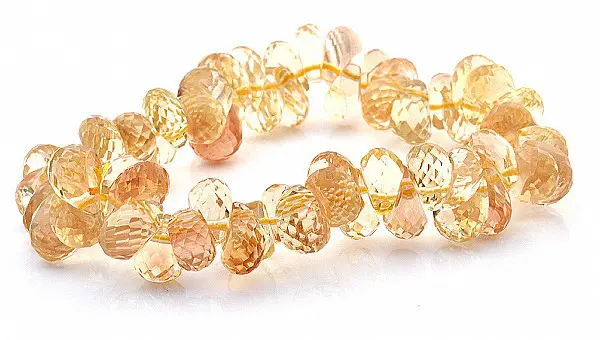 High Quality Oregon Sunstone Faceted Teardrop Bracelet