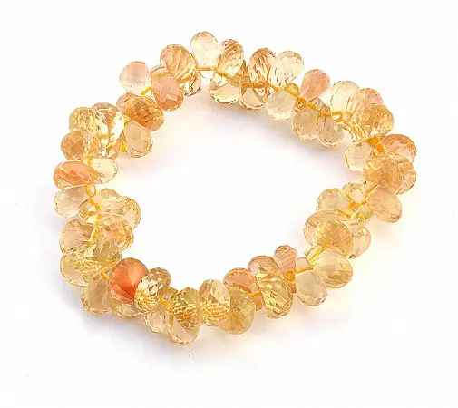 High Quality Oregon Sunstone Faceted Teardrop Bracelet