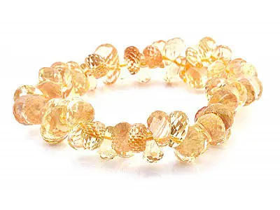 High Quality Oregon Sunstone Faceted Teardrop Bracelet