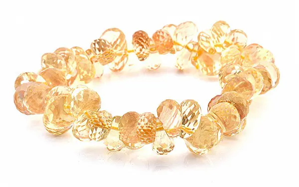 High Quality Oregon Sunstone Faceted Teardrop Bracelet