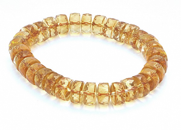 Citrine Faceted Beads Bracelet