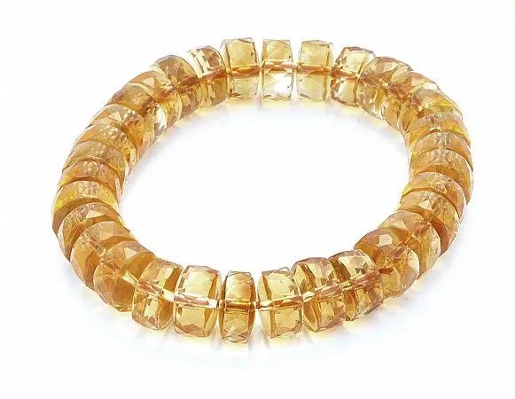 Citrine Faceted Beads Bracelet