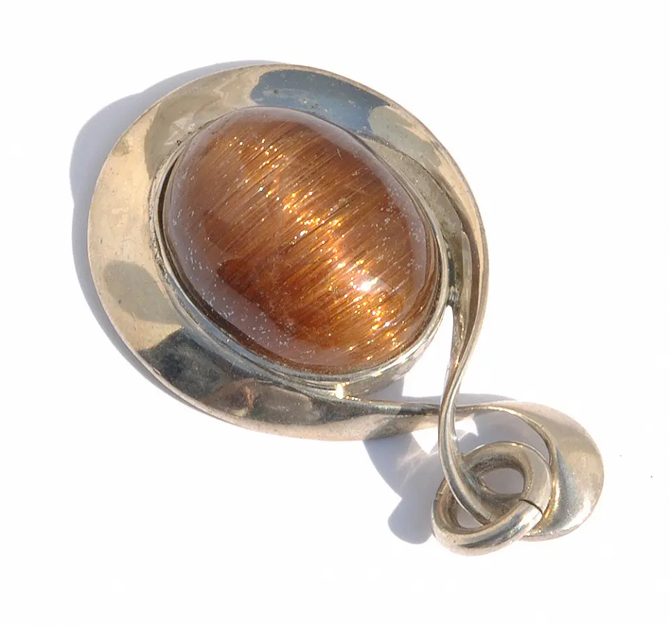 Rutile in Sterling Silver Pendant