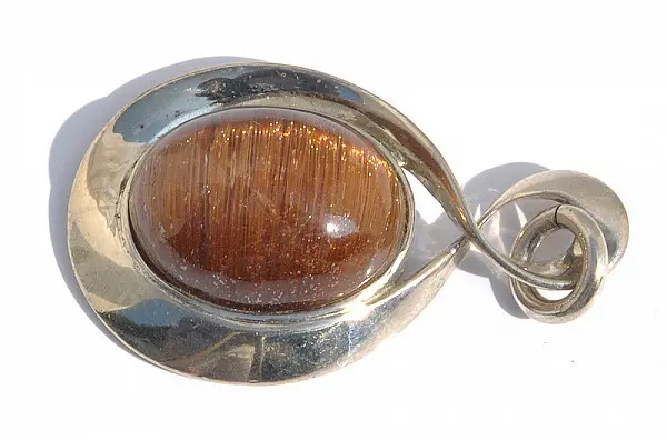 Rutile in Sterling Silver Pendant