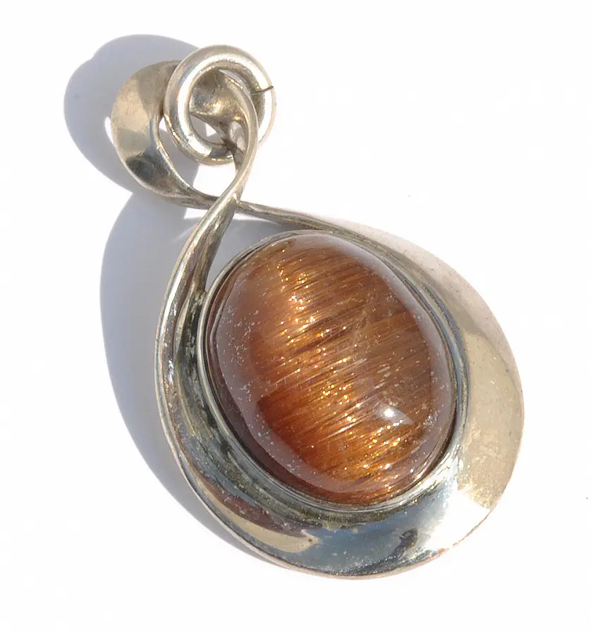 Rutile in Sterling Silver Pendant