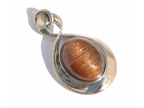 Rutile in Sterling Silver Pendant