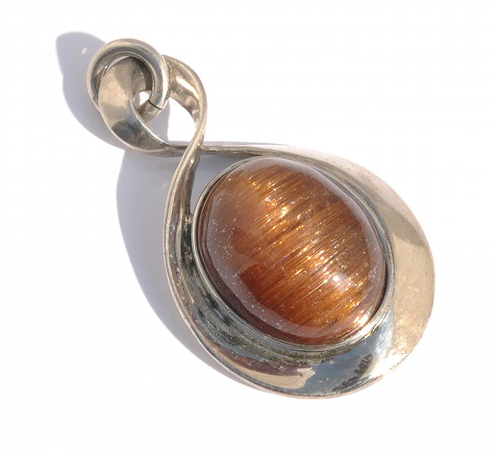 Rutile in Sterling Silver Pendant