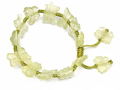 Butterfly Shaped Prehnite Bracelet