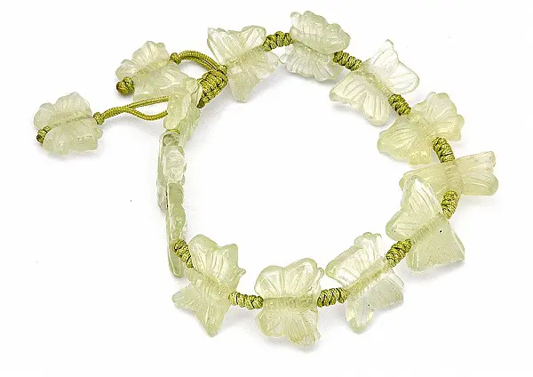 Butterfly Shaped Prehnite Bracelet