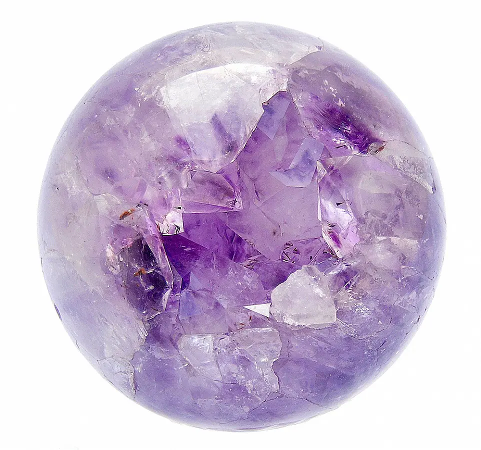 Open Smile Amethyst Geode Sphere