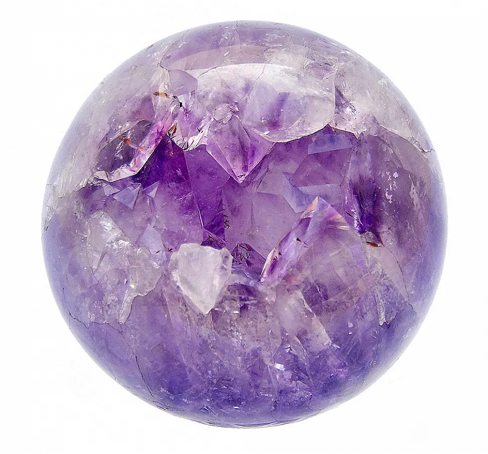 Open Smile Amethyst Geode Sphere