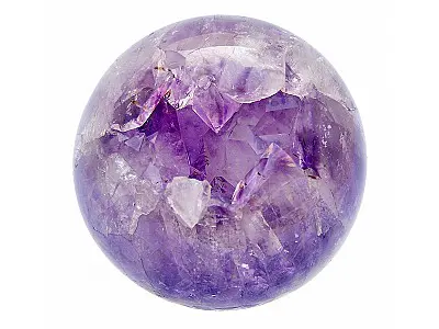 紫水晶晶洞球-開口笑水晶球
