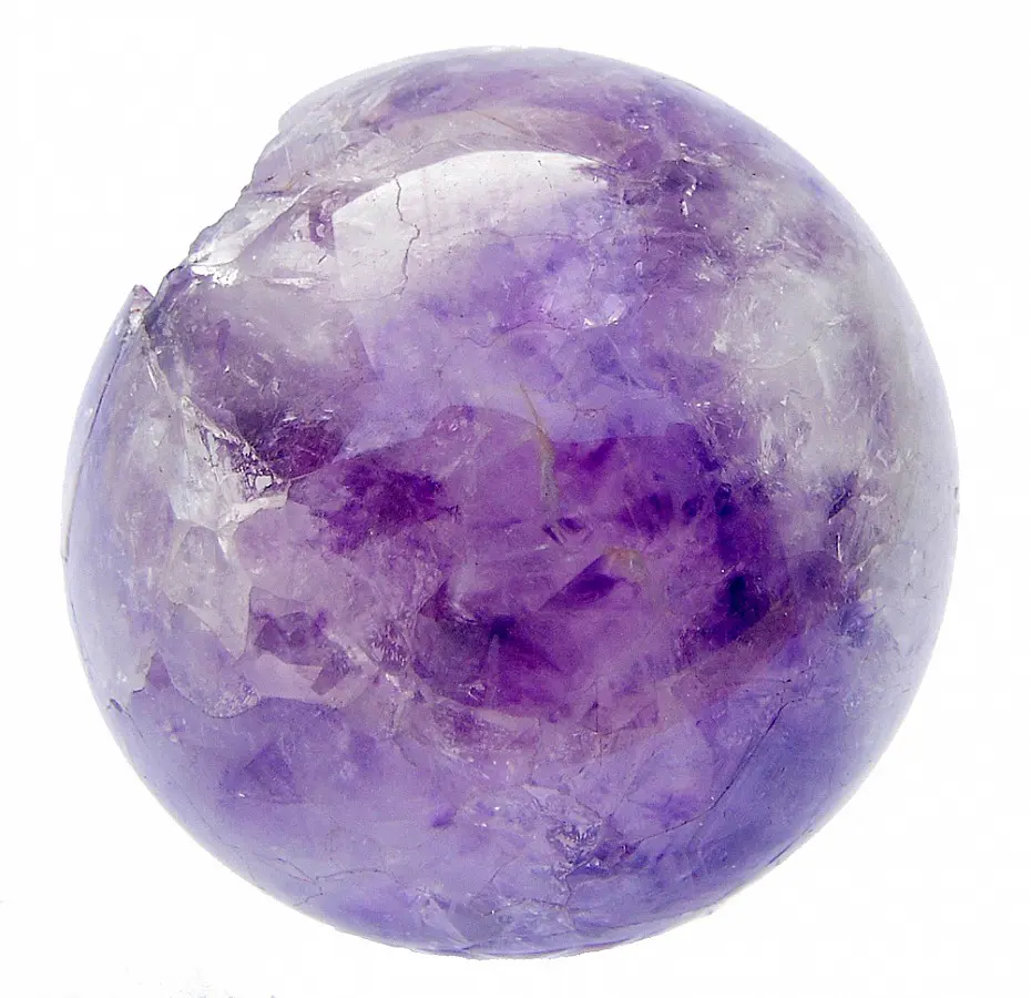 紫水晶晶洞球-開口笑水晶球