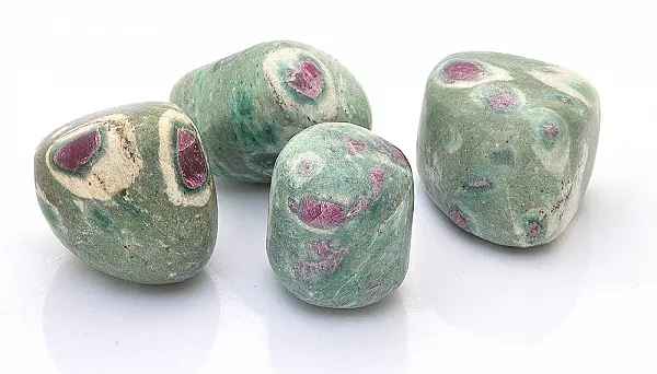 Ruby Fuchsite, Ruby Zoisite Pebbles