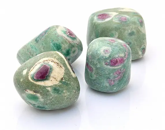 Ruby Fuchsite, Ruby Zoisite Pebbles