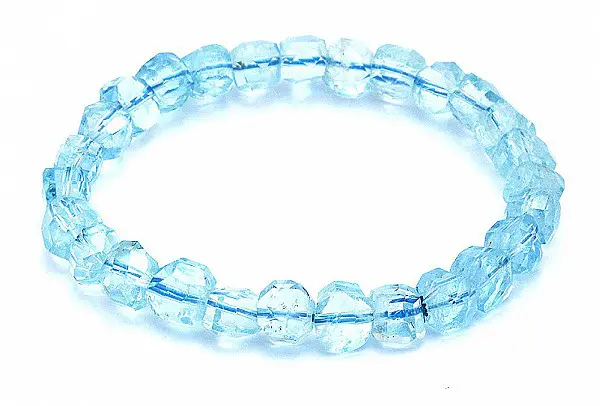 Aquamarine Faceted Bracelet